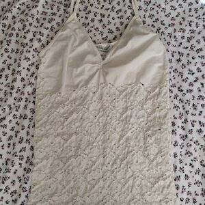Guess Cream Lace Tank Top